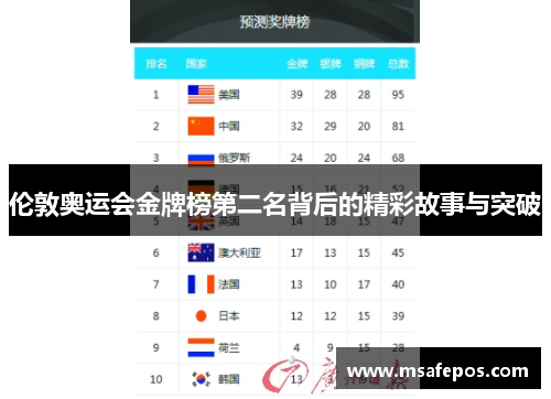 伦敦奥运会金牌榜第二名背后的精彩故事与突破